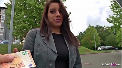 GERMAN SCOUT - teenager BONNIE fuck AT REAL STREET AGENT casting WITH blow AND leg shaking climax